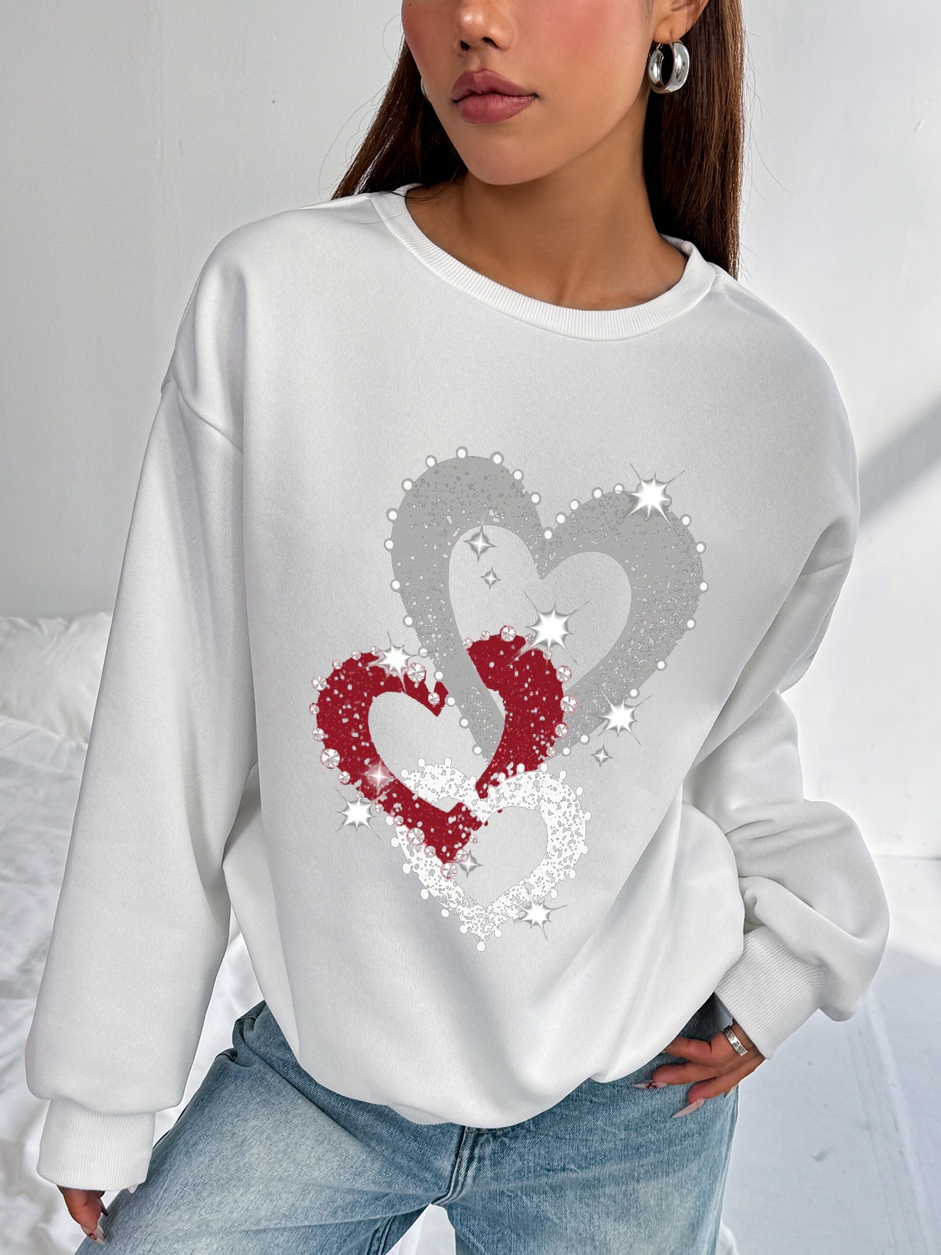 Damen Casual Sweatsuit mit Pockets und Fleece