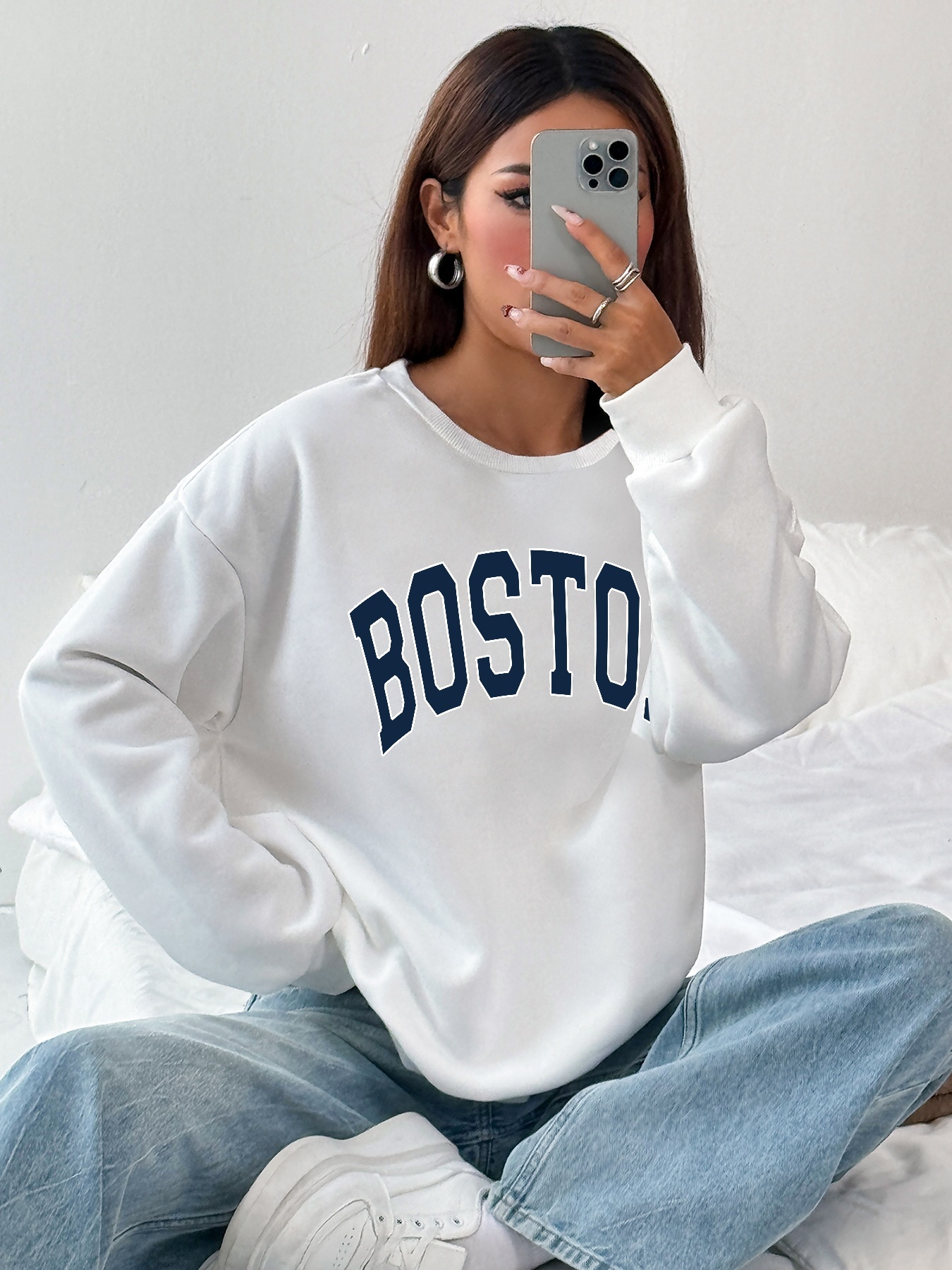 Damen Casual Sweatsuit mit Pockets und Fleece