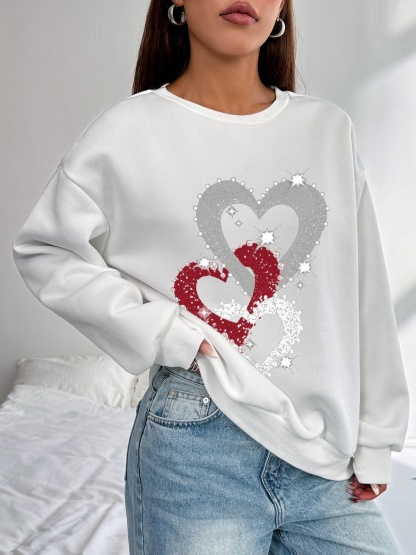 Damen Casual Sweatsuit mit Pockets und Fleece