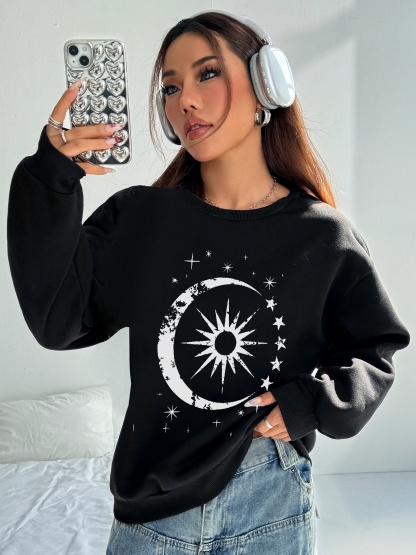 Damen Casual Sweatsuit mit Pockets und Fleece