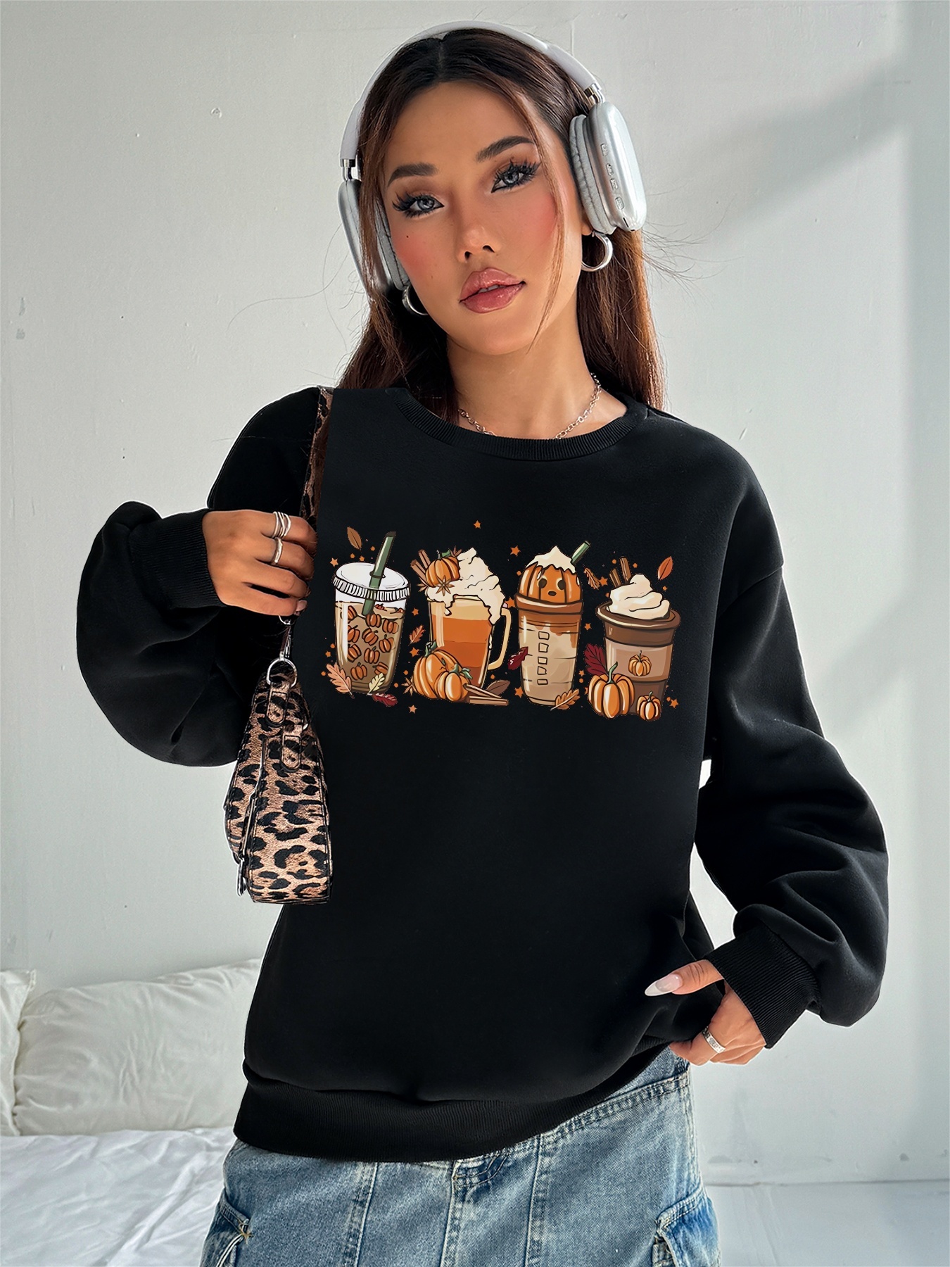 Damen Casual Sweatsuit mit Pockets und Fleece