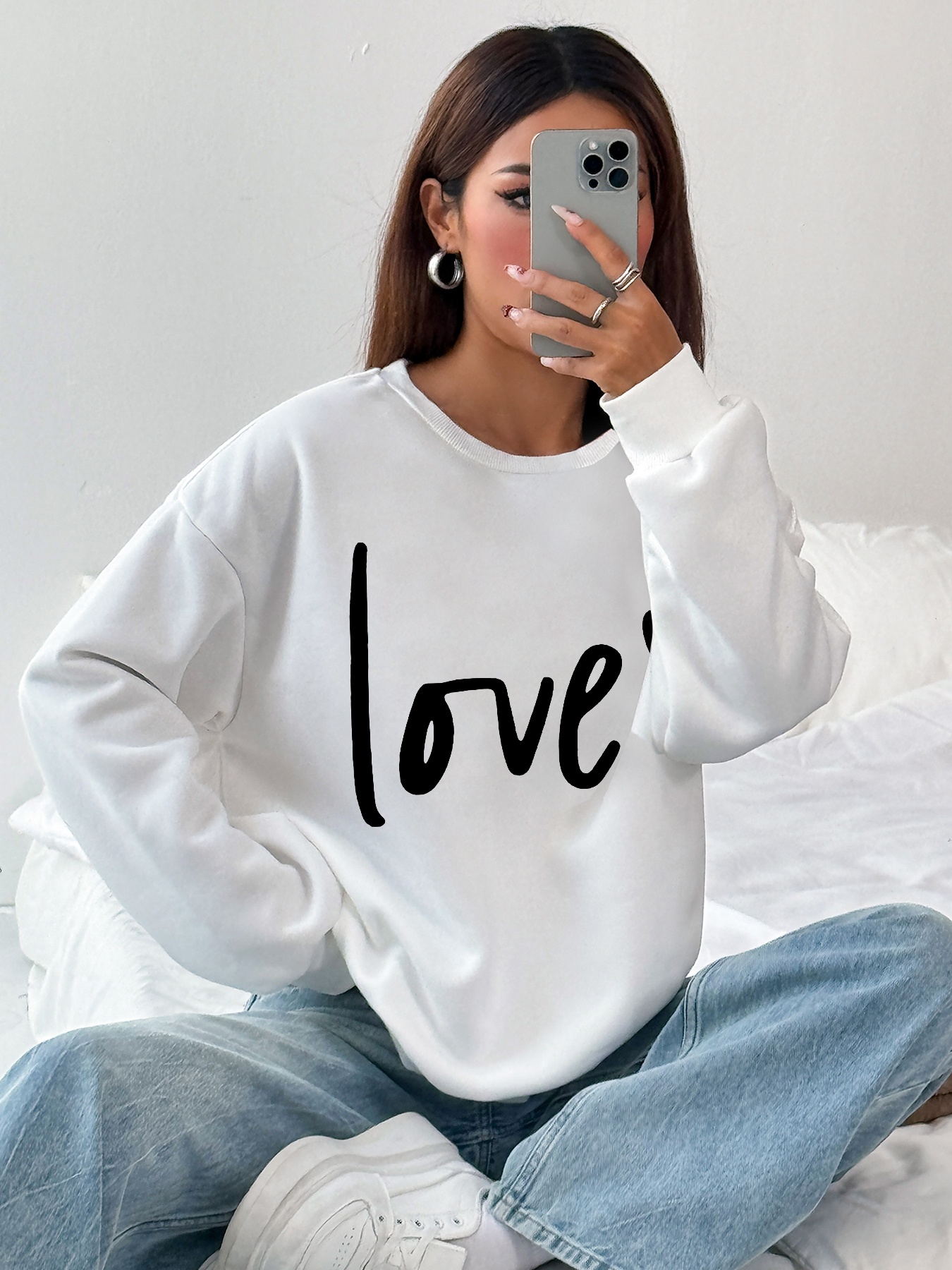 Damen Casual Sweatsuit mit Pockets und Fleece