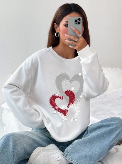 Damen Casual Sweatsuit mit Pockets und Fleece