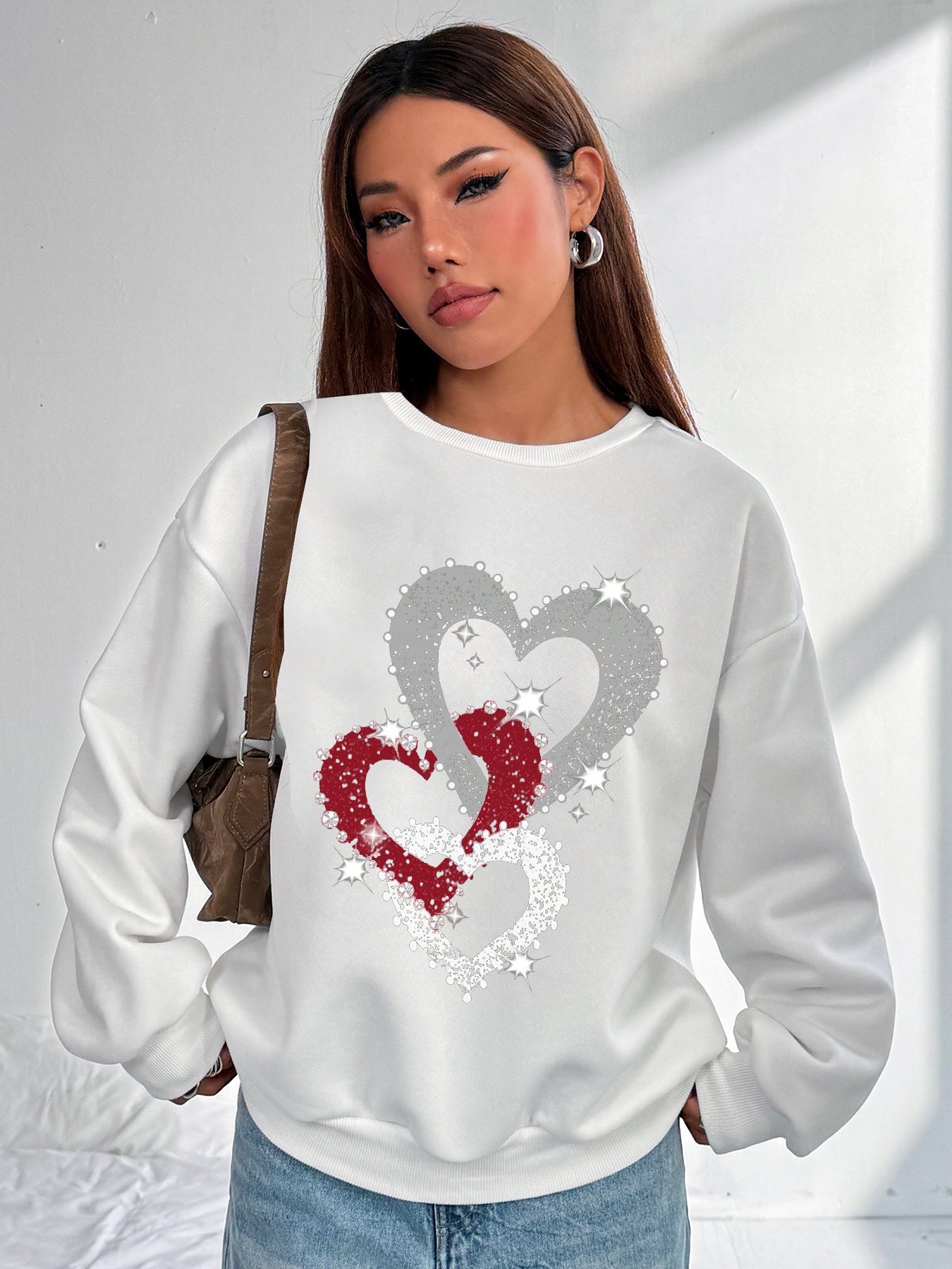 Damen Casual Sweatsuit mit Pockets und Fleece