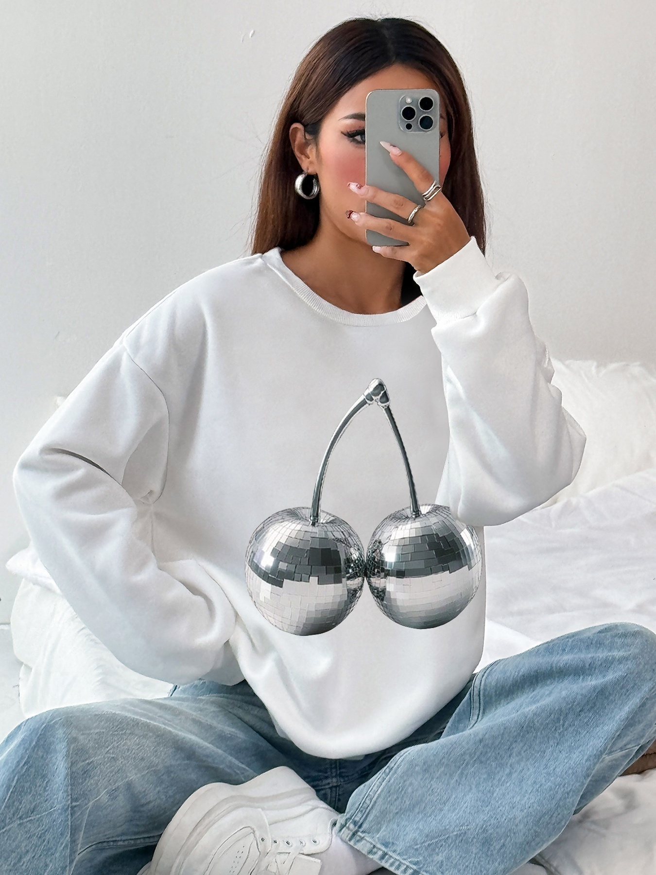 Damen Casual Sweatsuit mit Pockets und Fleece