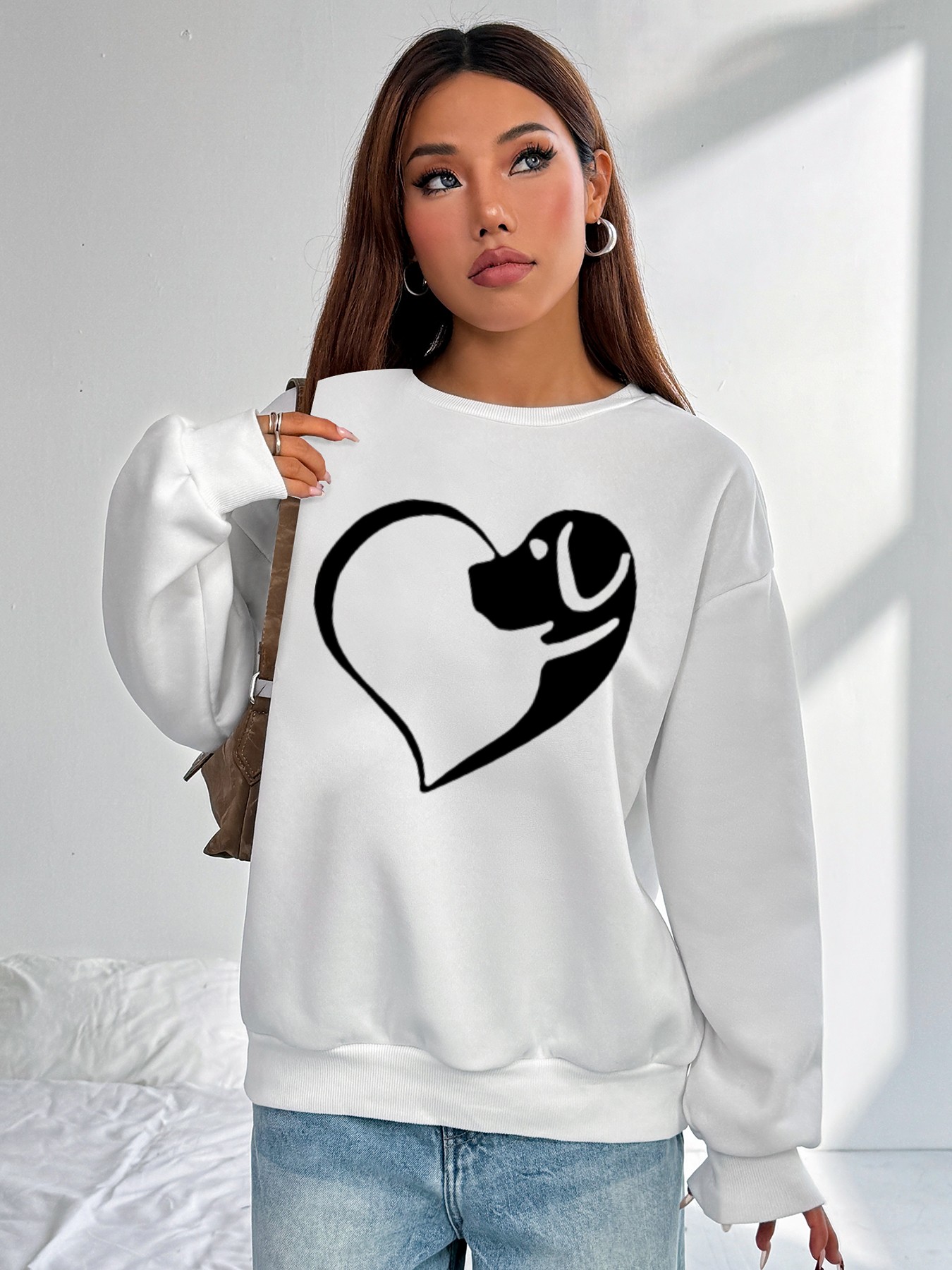 Damen Casual Sweatsuit mit Pockets und Fleece