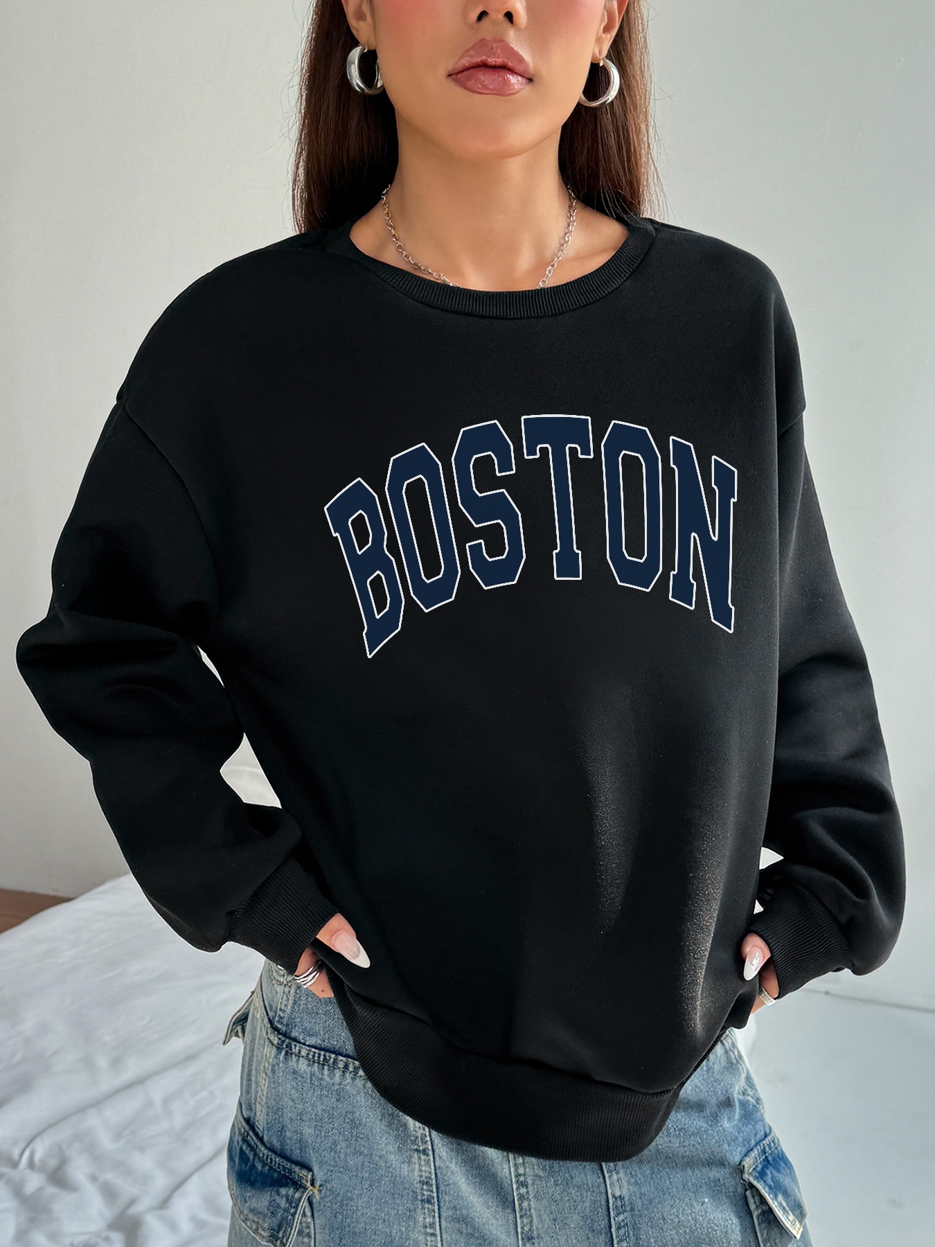 Damen Casual Sweatsuit mit Pockets und Fleece