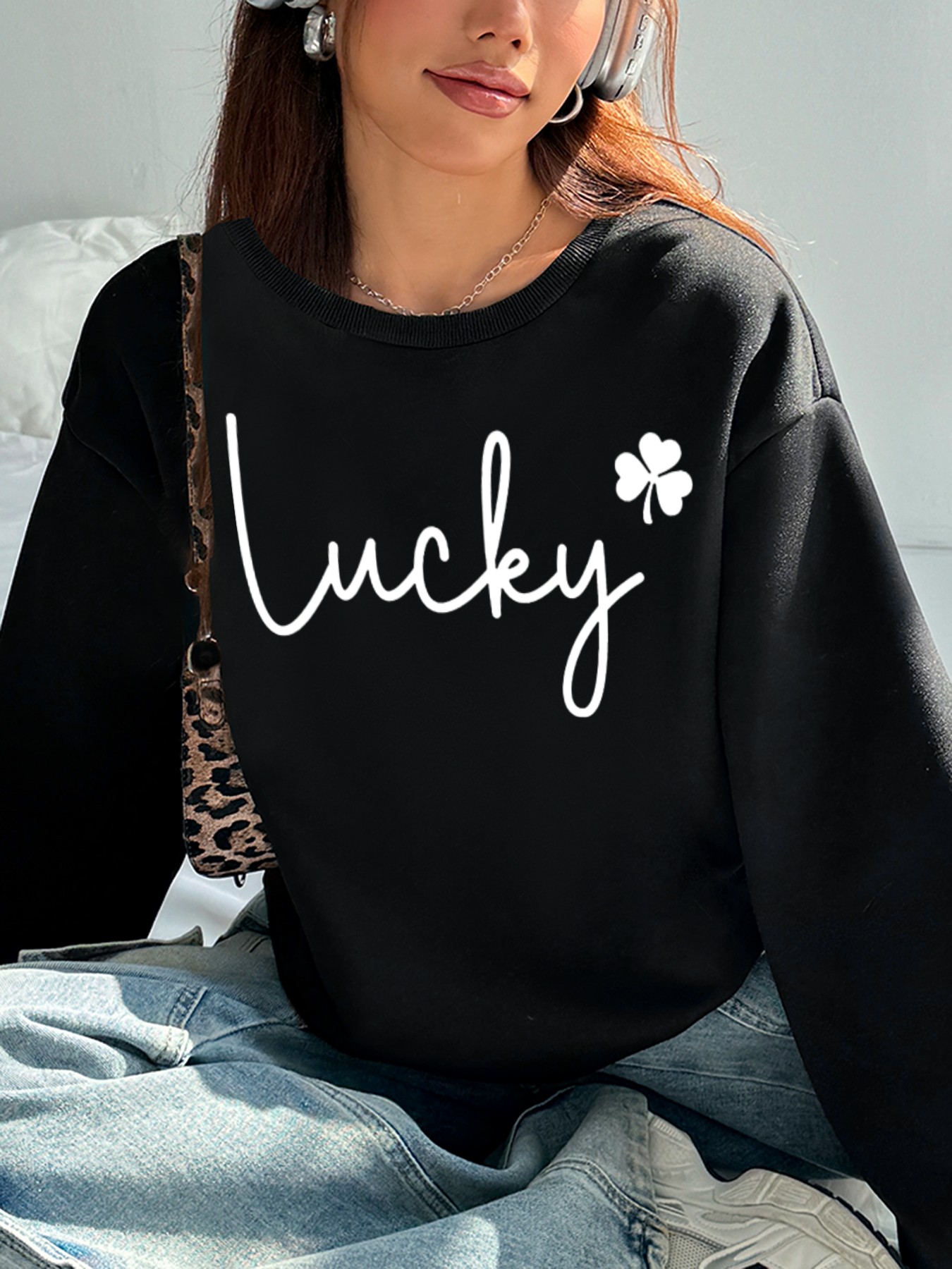Damen Casual Sweatsuit mit Pockets und Fleece