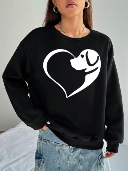 Damen Casual Sweatsuit mit Pockets und Fleece