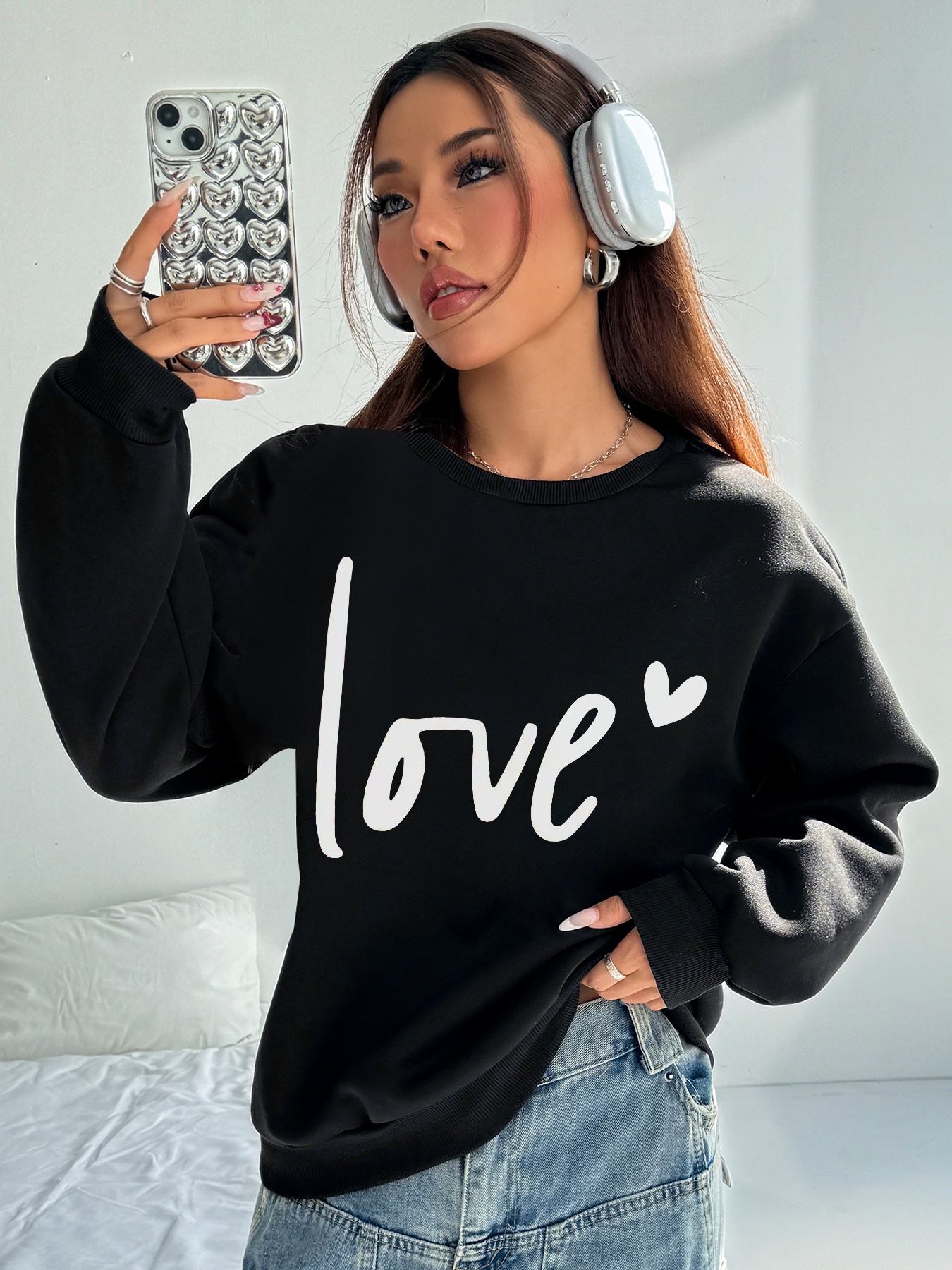 Damen Casual Sweatsuit mit Pockets und Fleece