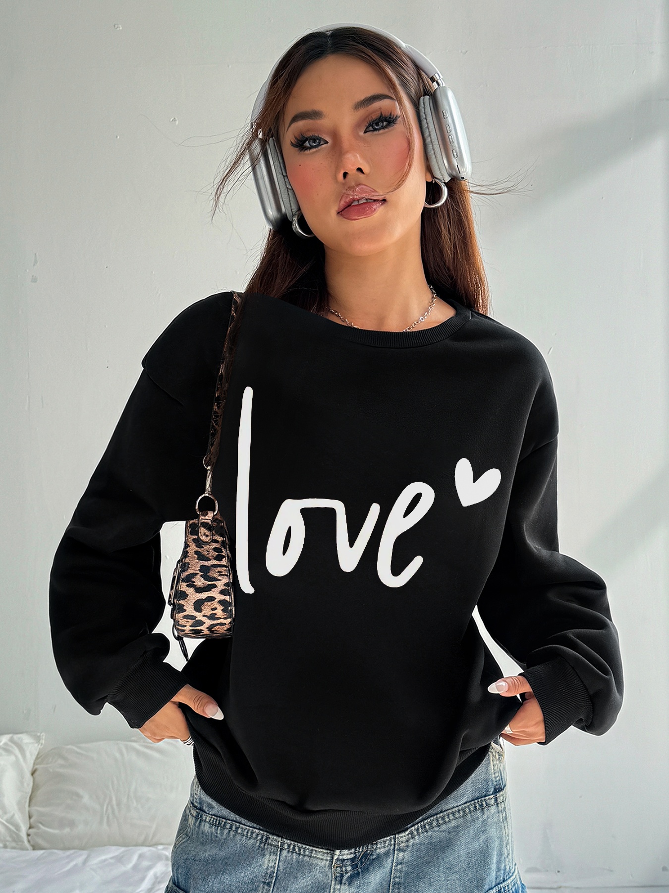 Damen Casual Sweatsuit mit Pockets und Fleece