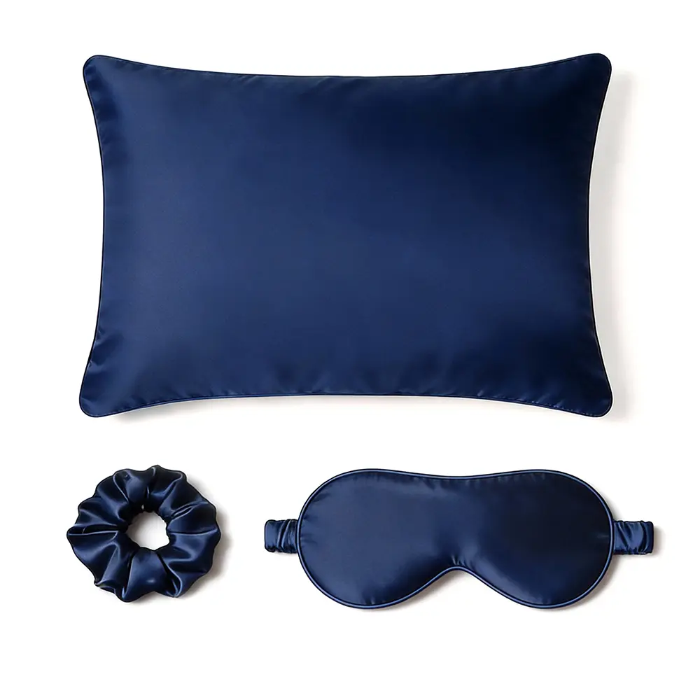 Silk Travel Sleep Set Eye Mask + Pillowcase + Scrunchies