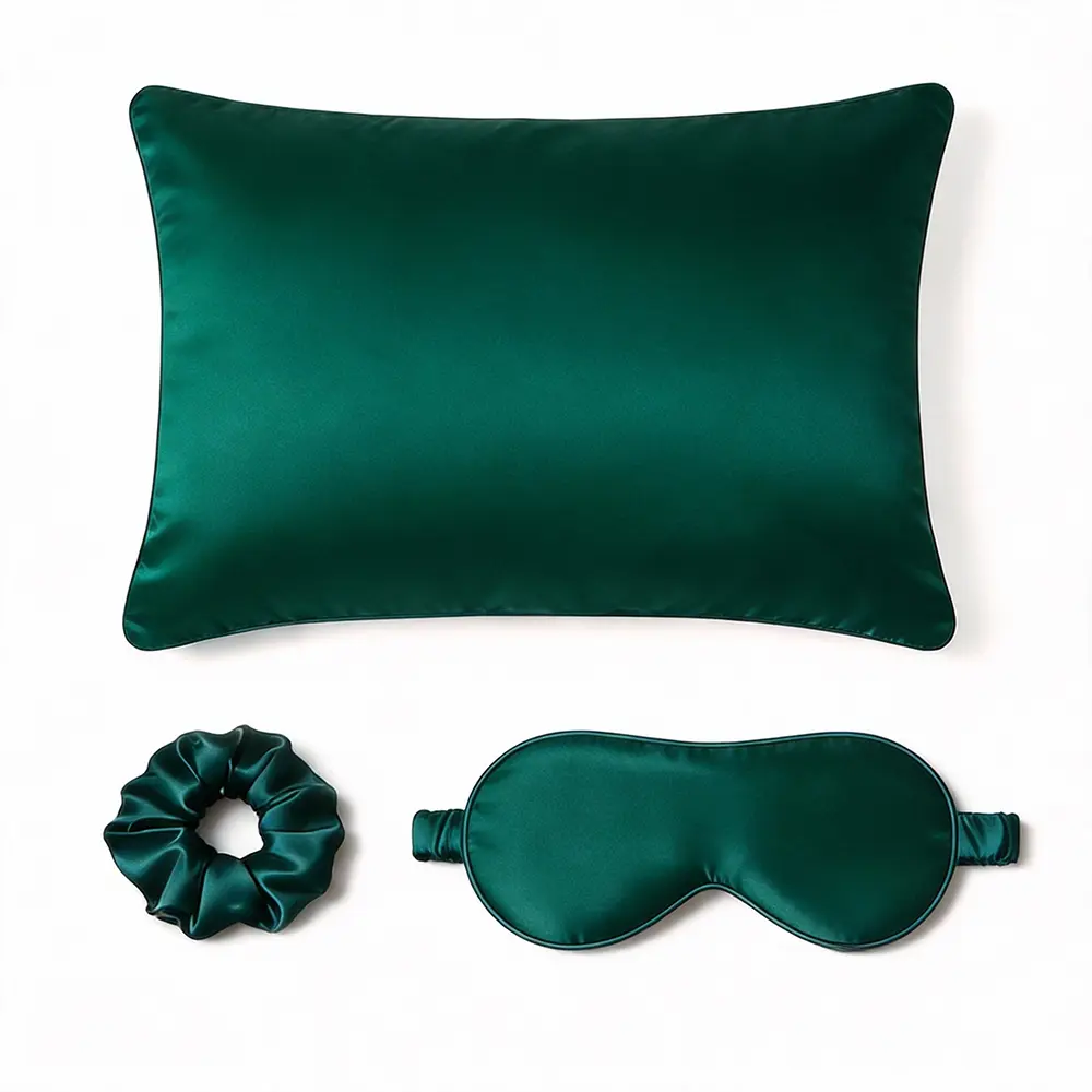 Silk Travel Sleep Set Eye Mask + Pillowcase + Scrunchies