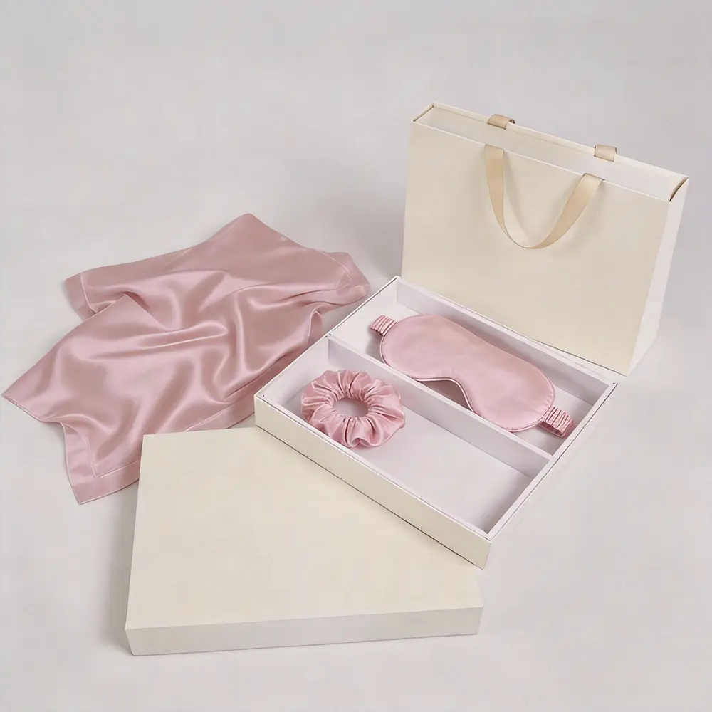 Silk Travel Sleep Set Eye Mask + Pillowcase + Scrunchies