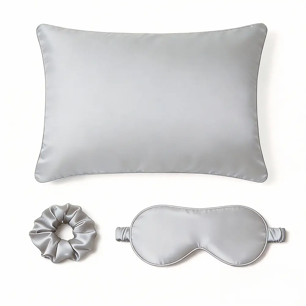 Silk Travel Sleep Set Eye Mask + Pillowcase + Scrunchies