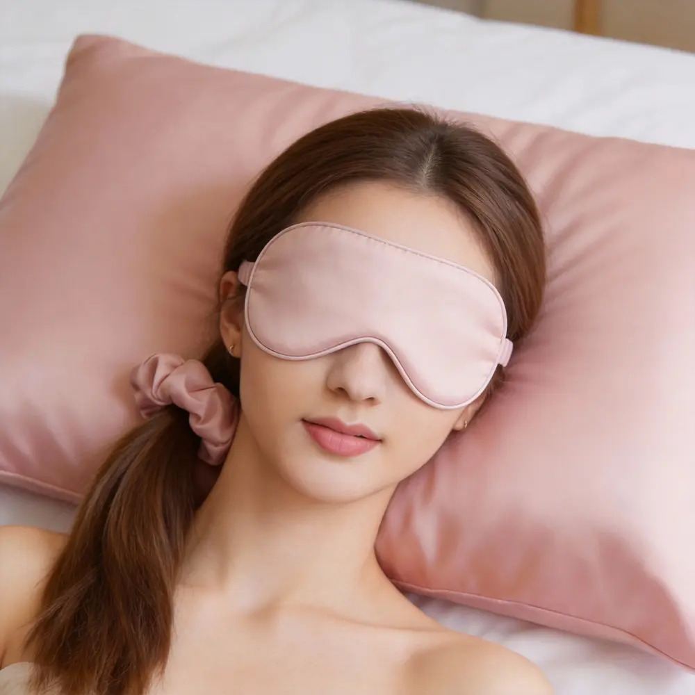 Silk Travel Sleep Set Eye Mask + Pillowcase + Scrunchies
