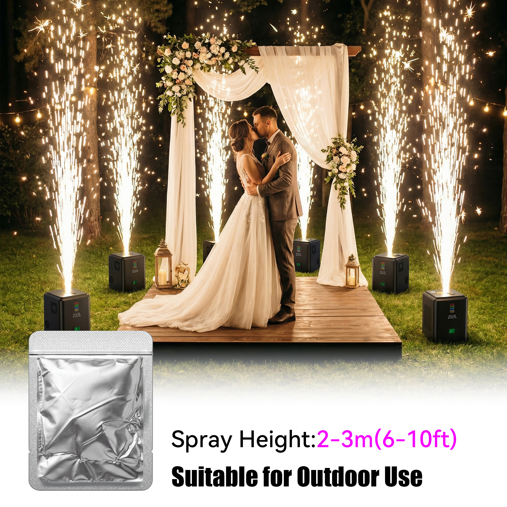10 pieces of 50g metal materials specially designed for Warmder Mini Wedding Event Stage Light Machine, stage/wedding/event,  party supplies