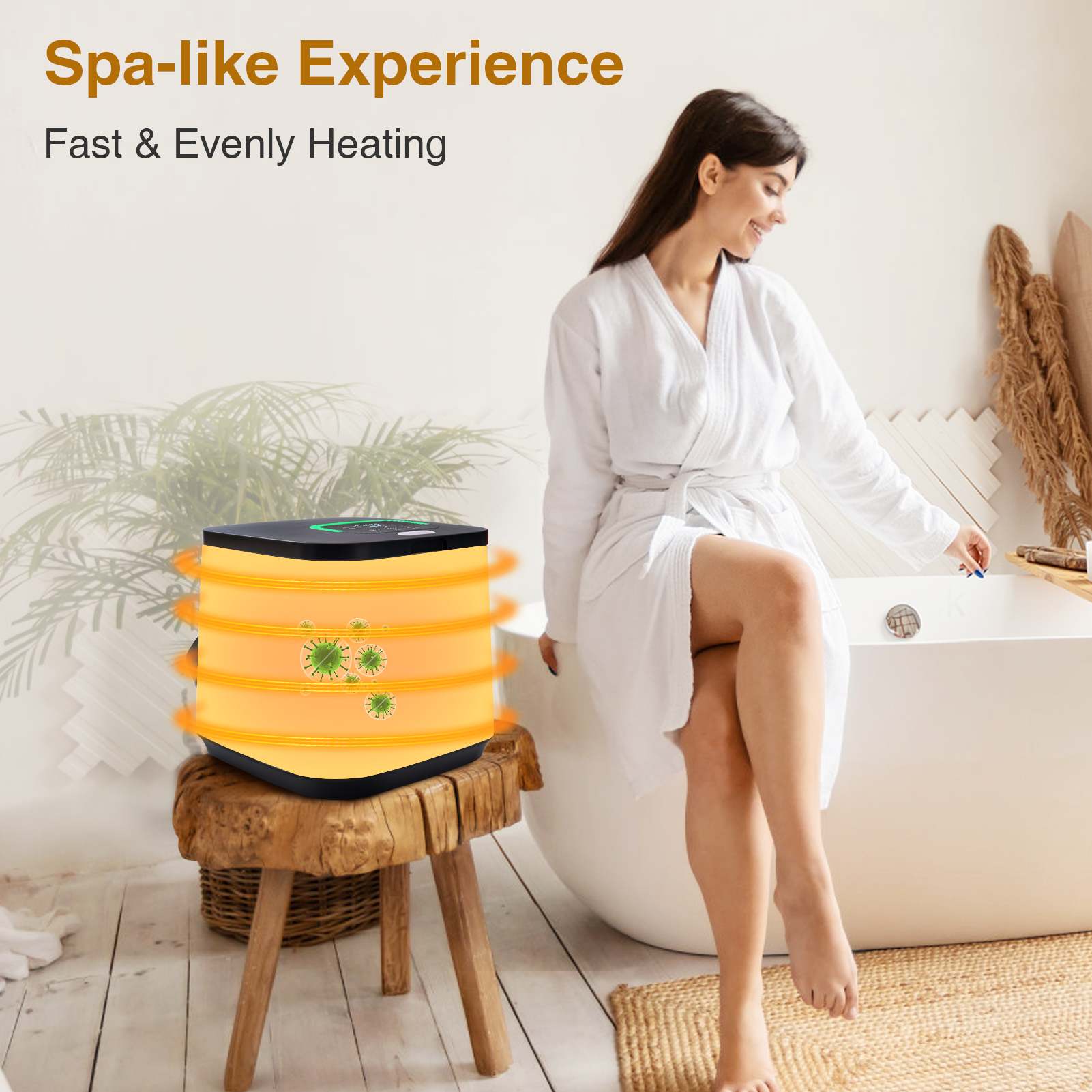 Warmder Towel Warmer Bucket, Towel Warmers for Bathroom with LED Display, Ajustable Timer, Child Lock, Delay Time Up to 24 Hours, Auto Shut-Off, Fits 40” x 70“ Towel, Blankets Bathrobes PJ's