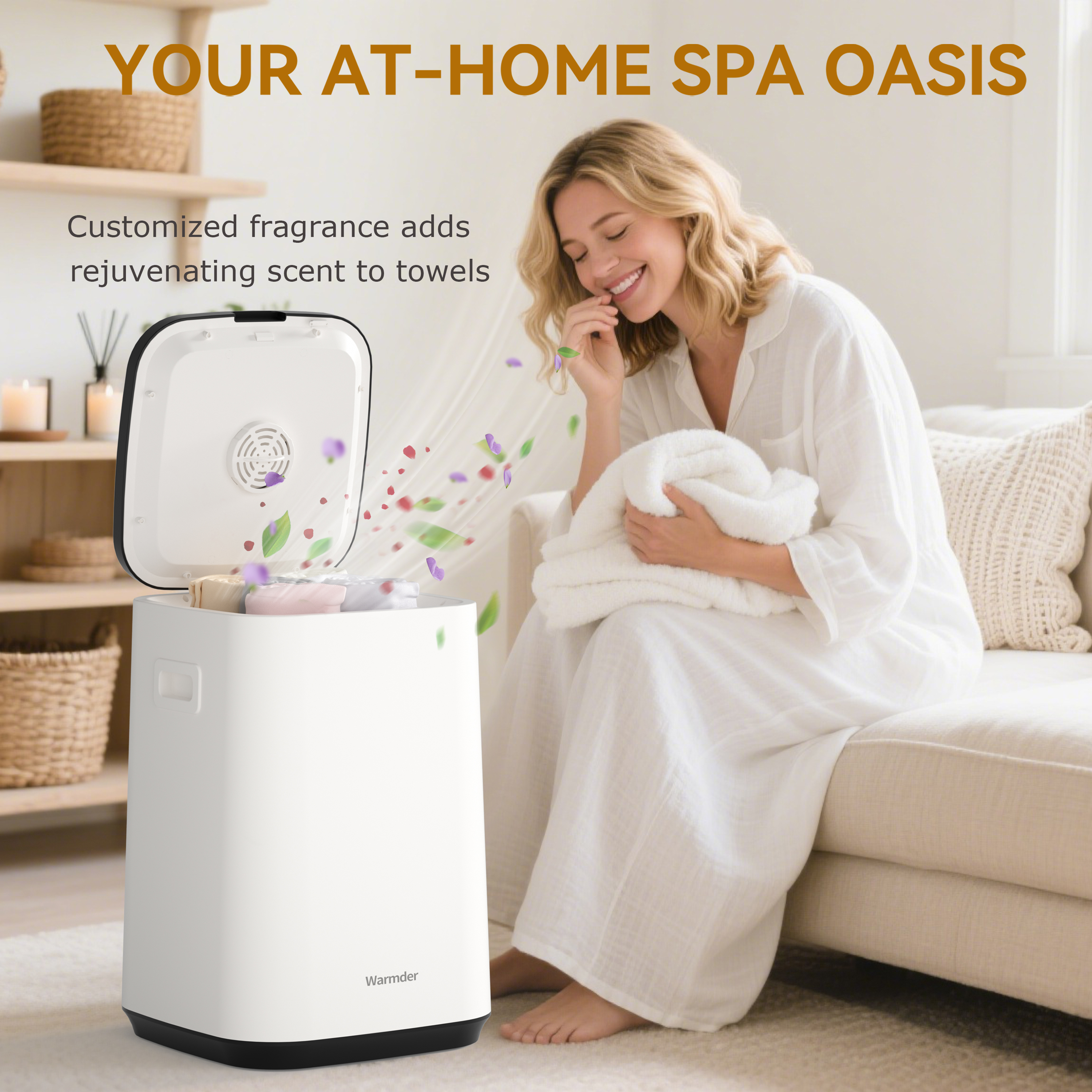 Towel Warmer for Bathroom, 26L - Luxurious Black