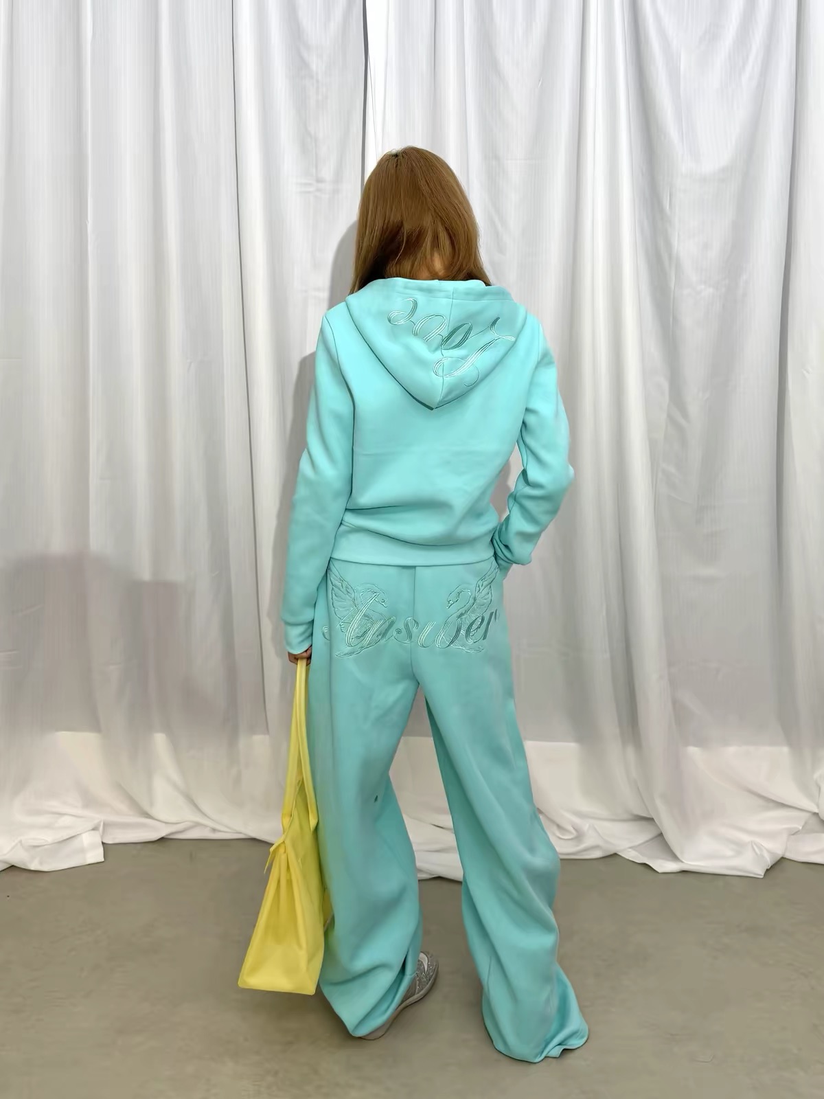 DETWONLINE™"Swan"High Waist Slim Sweatpants
