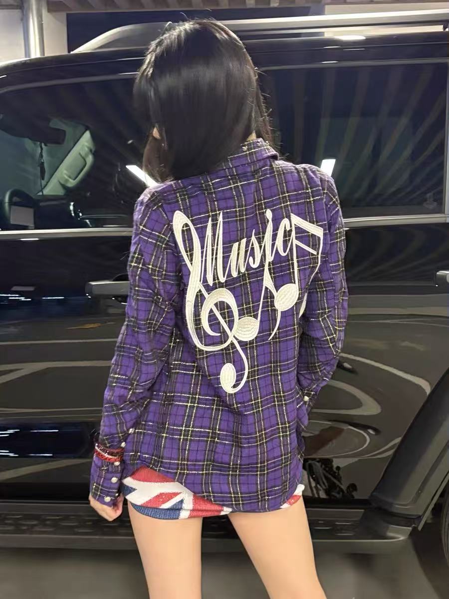 Purple Plaid Shirt
