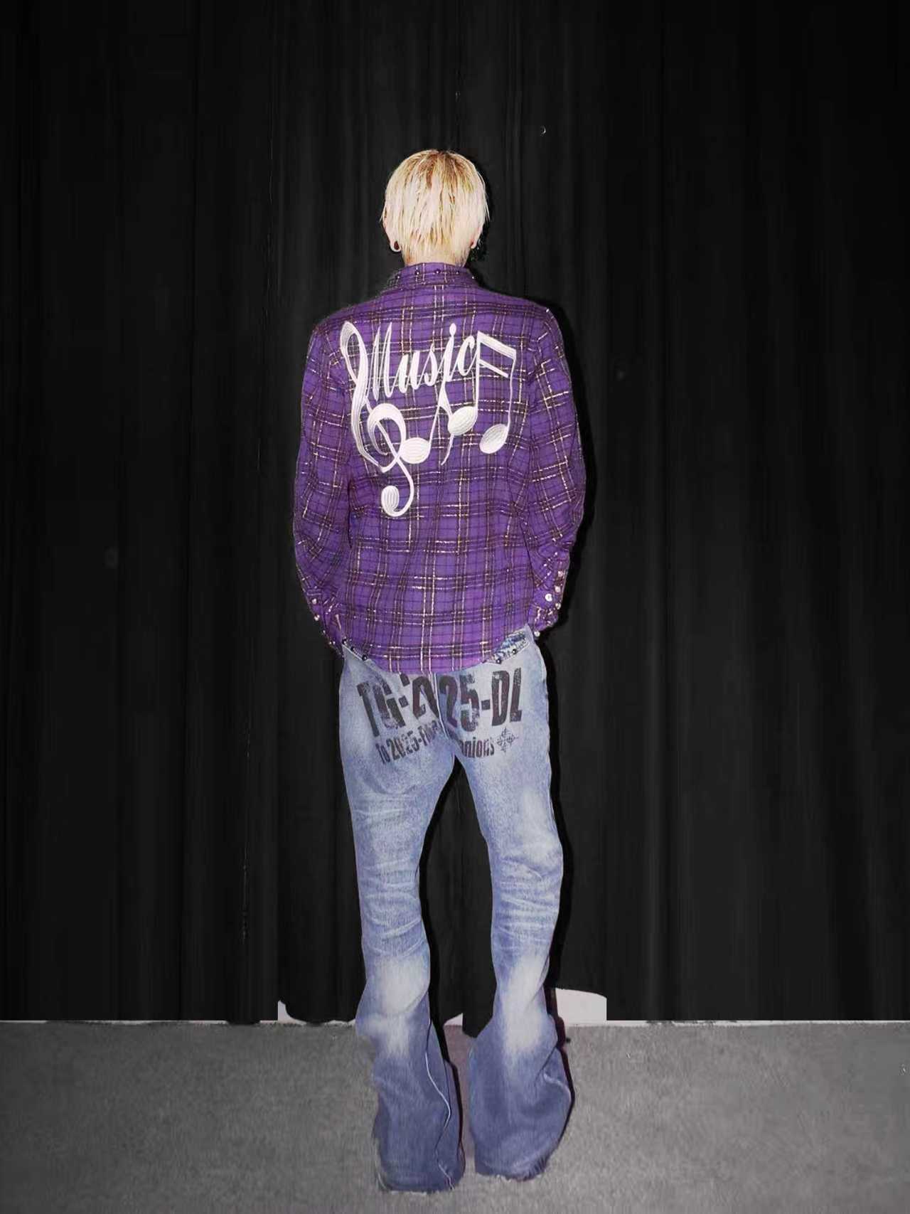 DETWONLINE™Purple Plaid Shirt