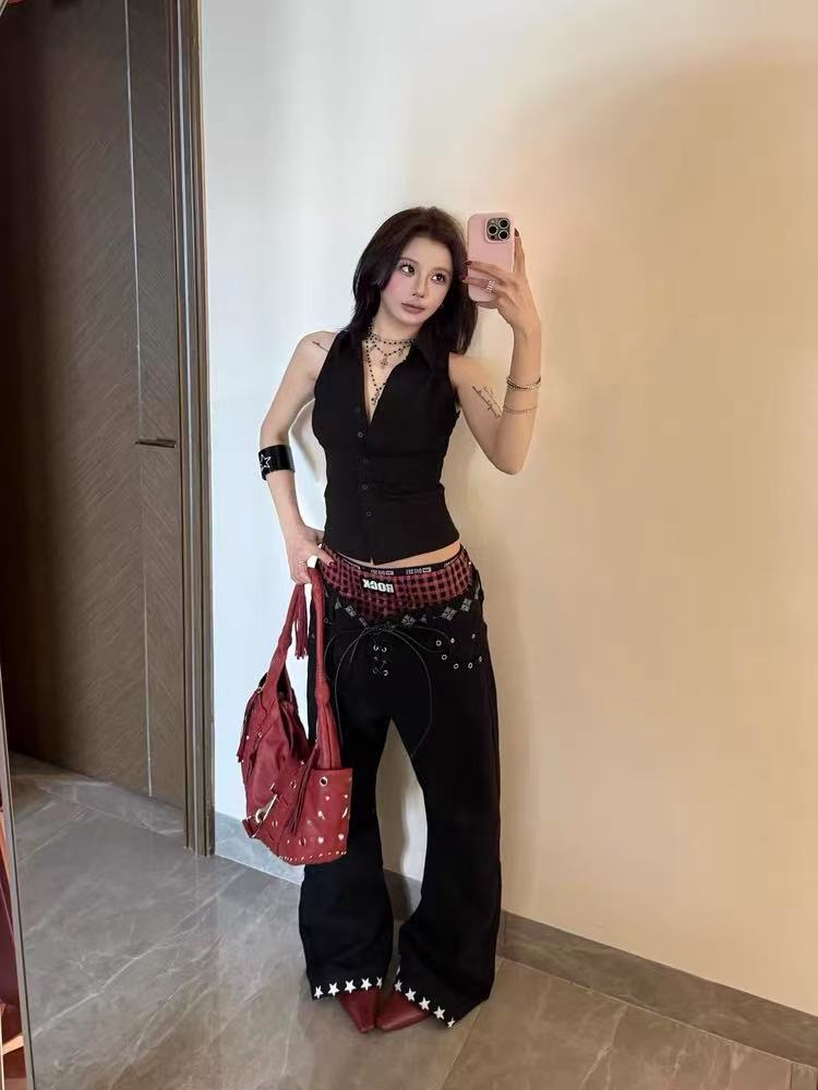 Detwonline color-block jeans