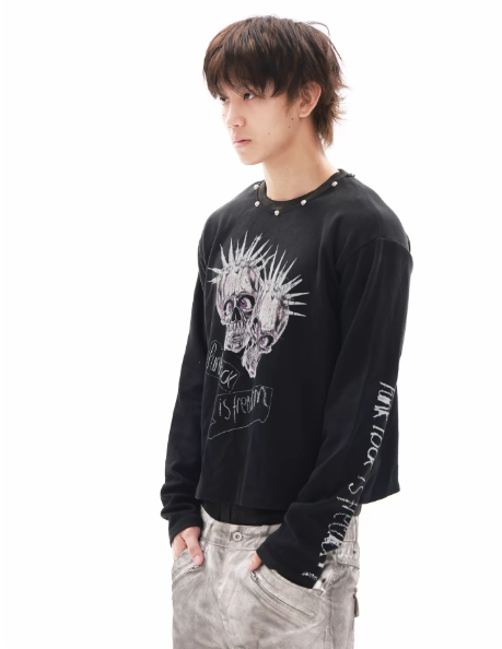 DETWONLINE™"PUNK"Long‑Sleeve Sweatshirt