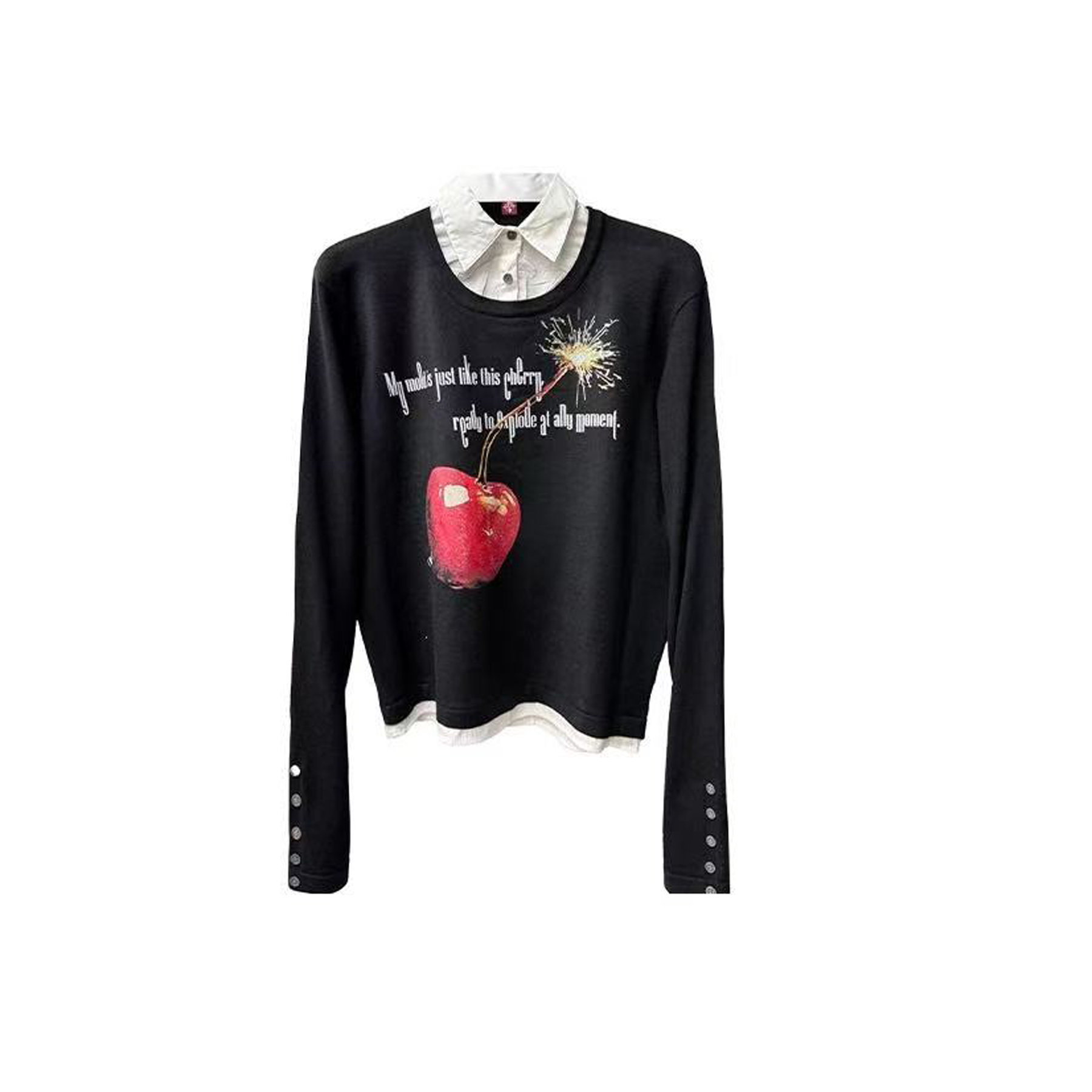 DETWONLINE™Two-piece look polo sweater