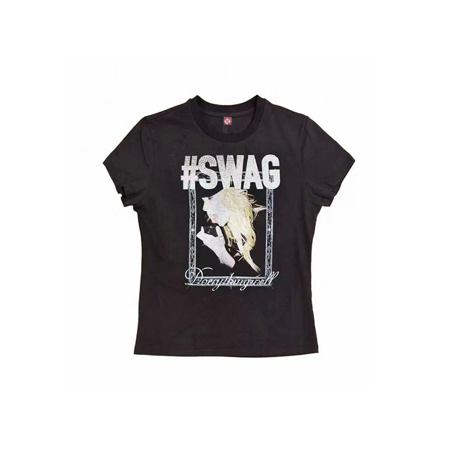 DETWONLINE™Y2K Rhinestone Portrait #SWAG Graphic Tee