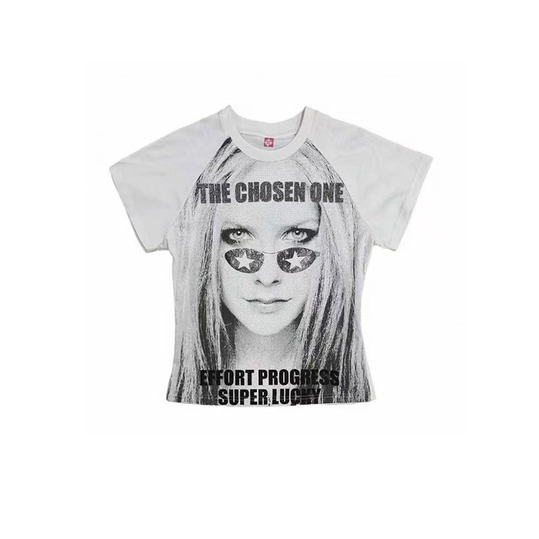 DETWONLINE™Y2K Parody Portrait "The Chosen One" Raglan Tee