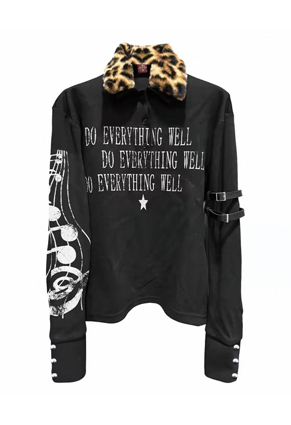 Detwonline  leopard print polo shirt