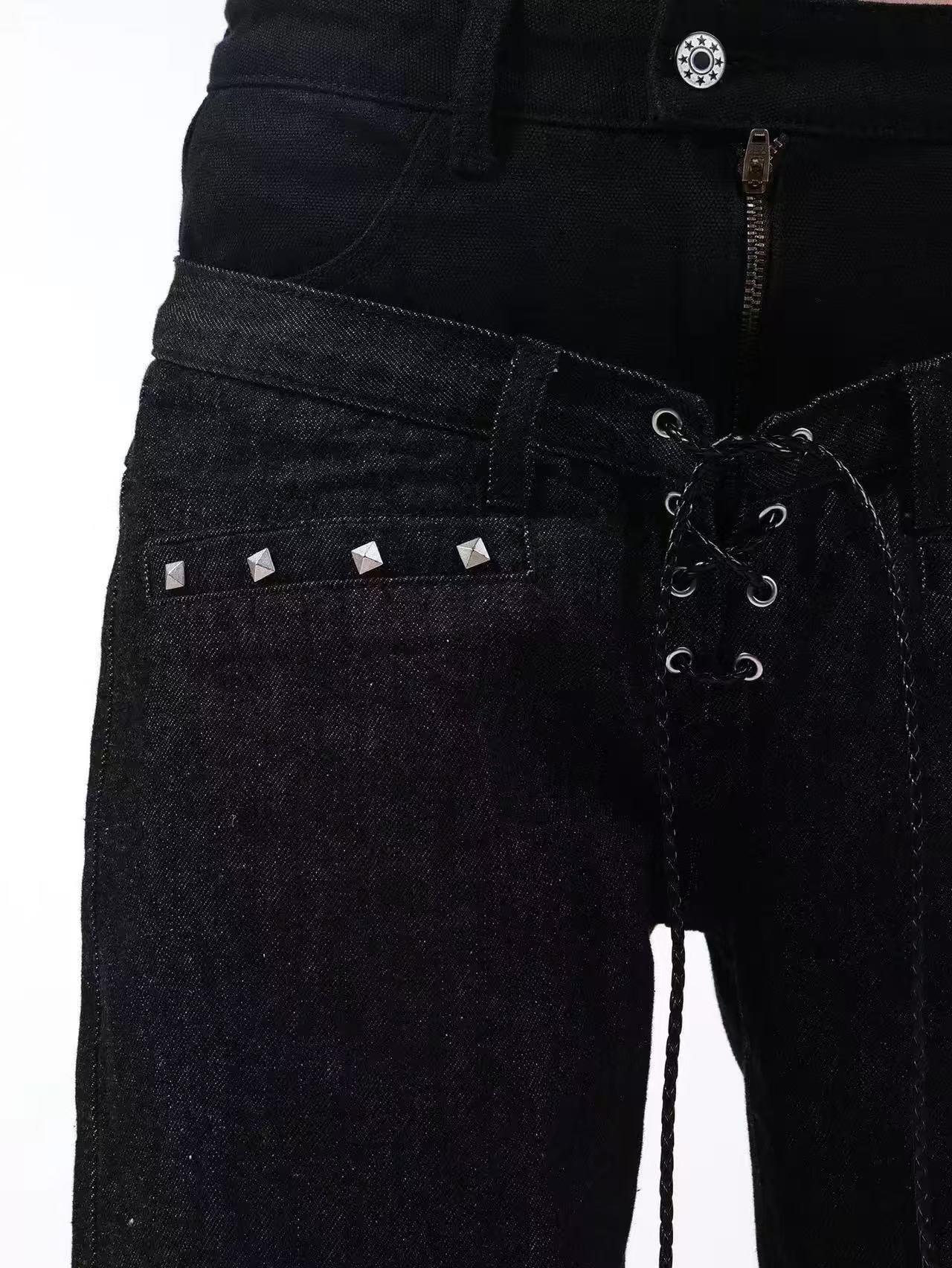 DETWONLINE™Belted drawstring jeans