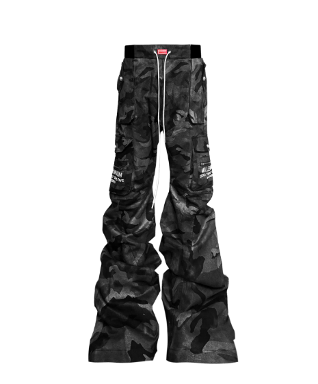 DETWONLINE™"Black‑White Camo"cargo pants