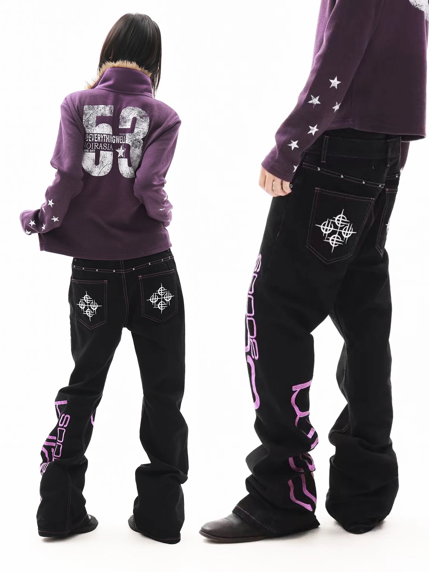 DETWONLINE™ "Purple‑Stitch"  Jeans