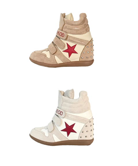 DETWONLINE™"Candy" Series Retro Y2K Cyber Colorful High Top Thick Sole Platform Wedge Sneakers, Unisex
