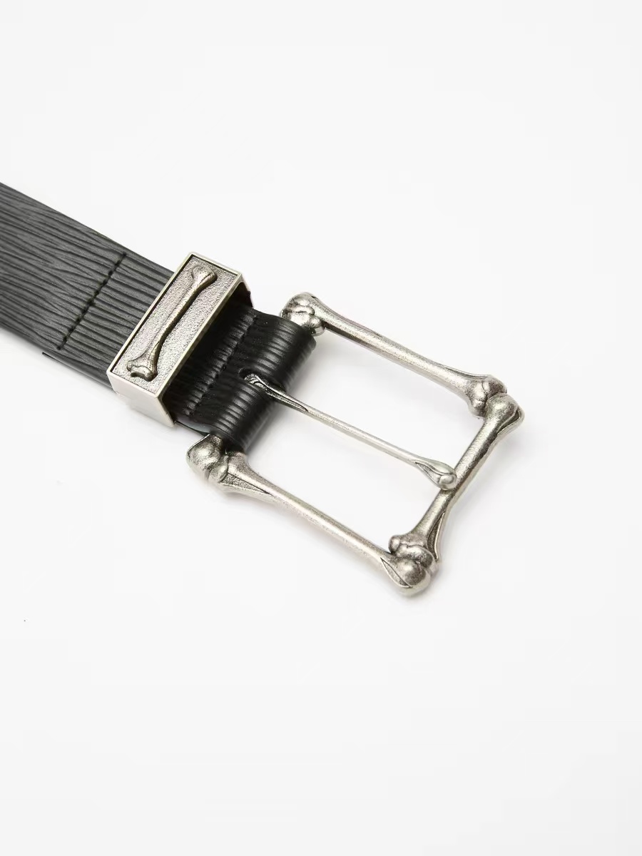 DETWONLINE™Bone Buckle Water-Grain Split Cowhide Belt