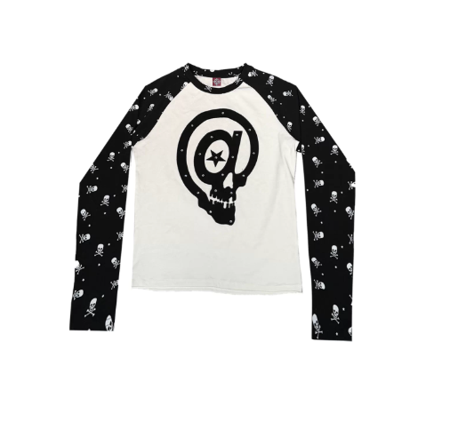 DETWONLINE™Black / Skull Raglan‑Sleeve