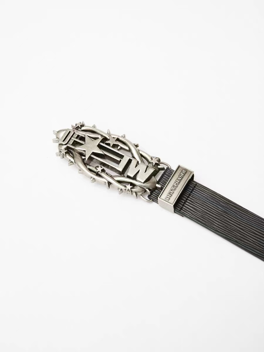 DETWONLINE™Thorn Starburst Metal Buckle Split Cowhide Belt