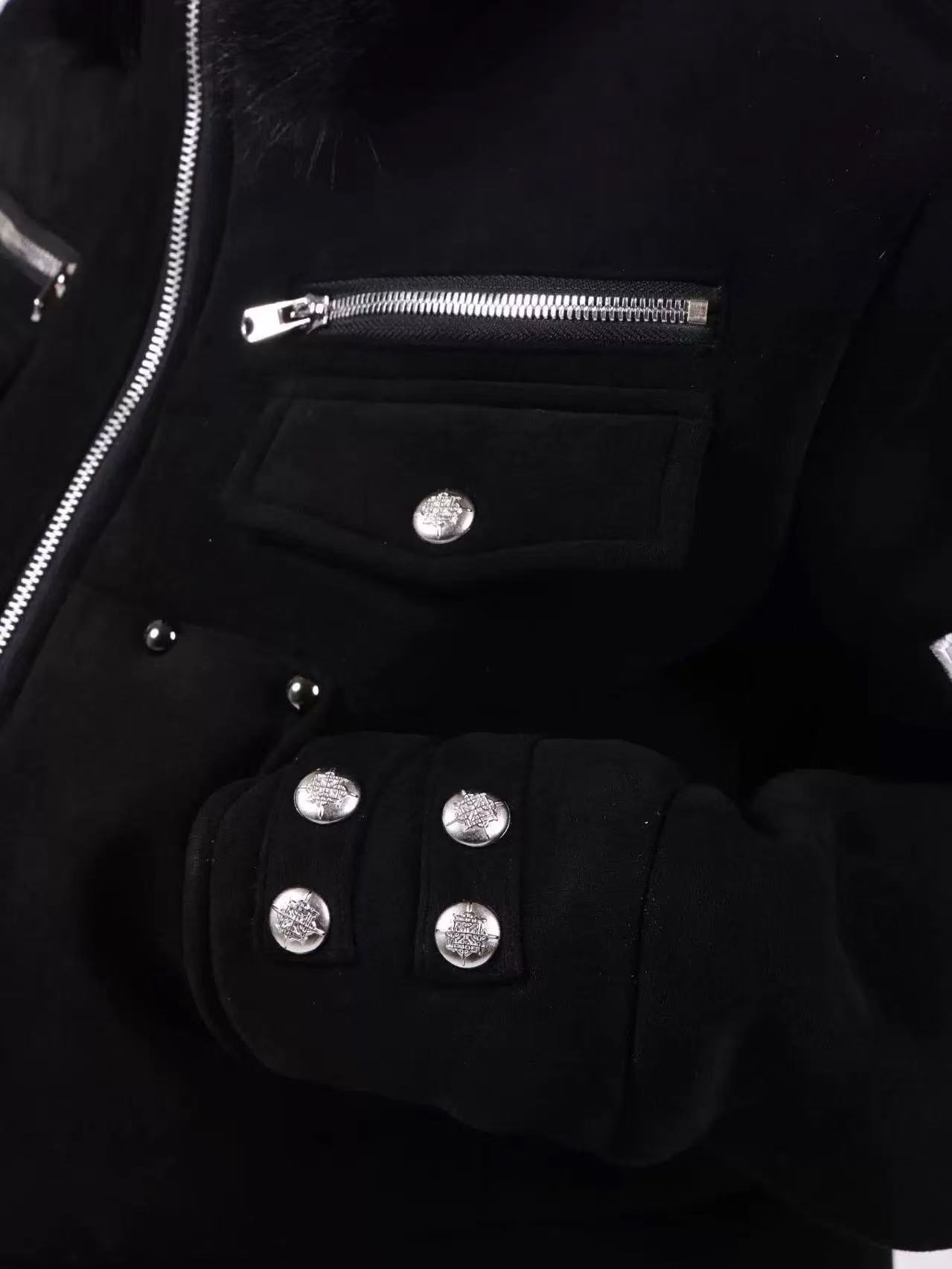 DETWONLINE™Cross-shaped suede coat