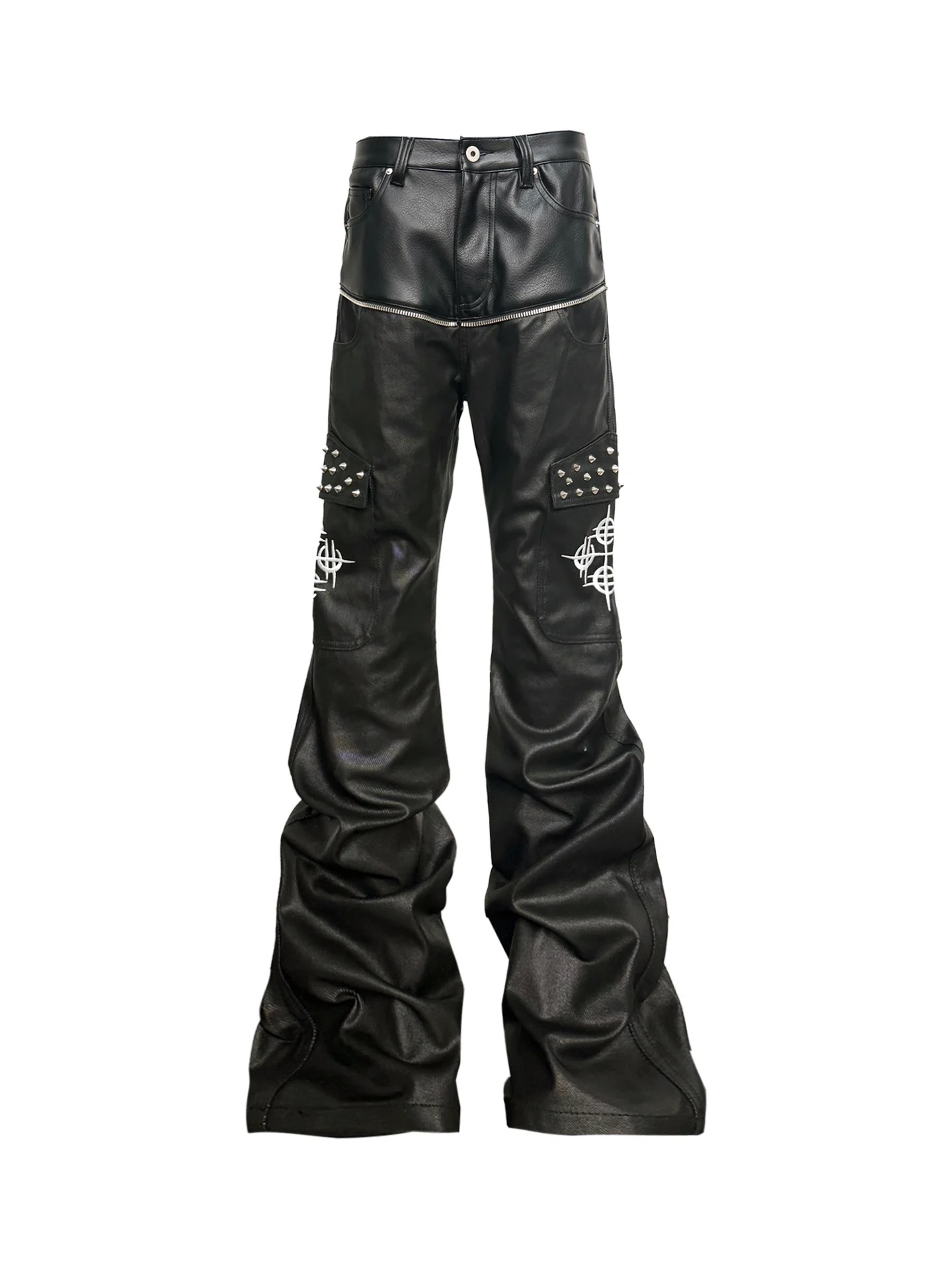 DETWONLINE™"Dark Noir"14‑oz Street Stacked Jeans