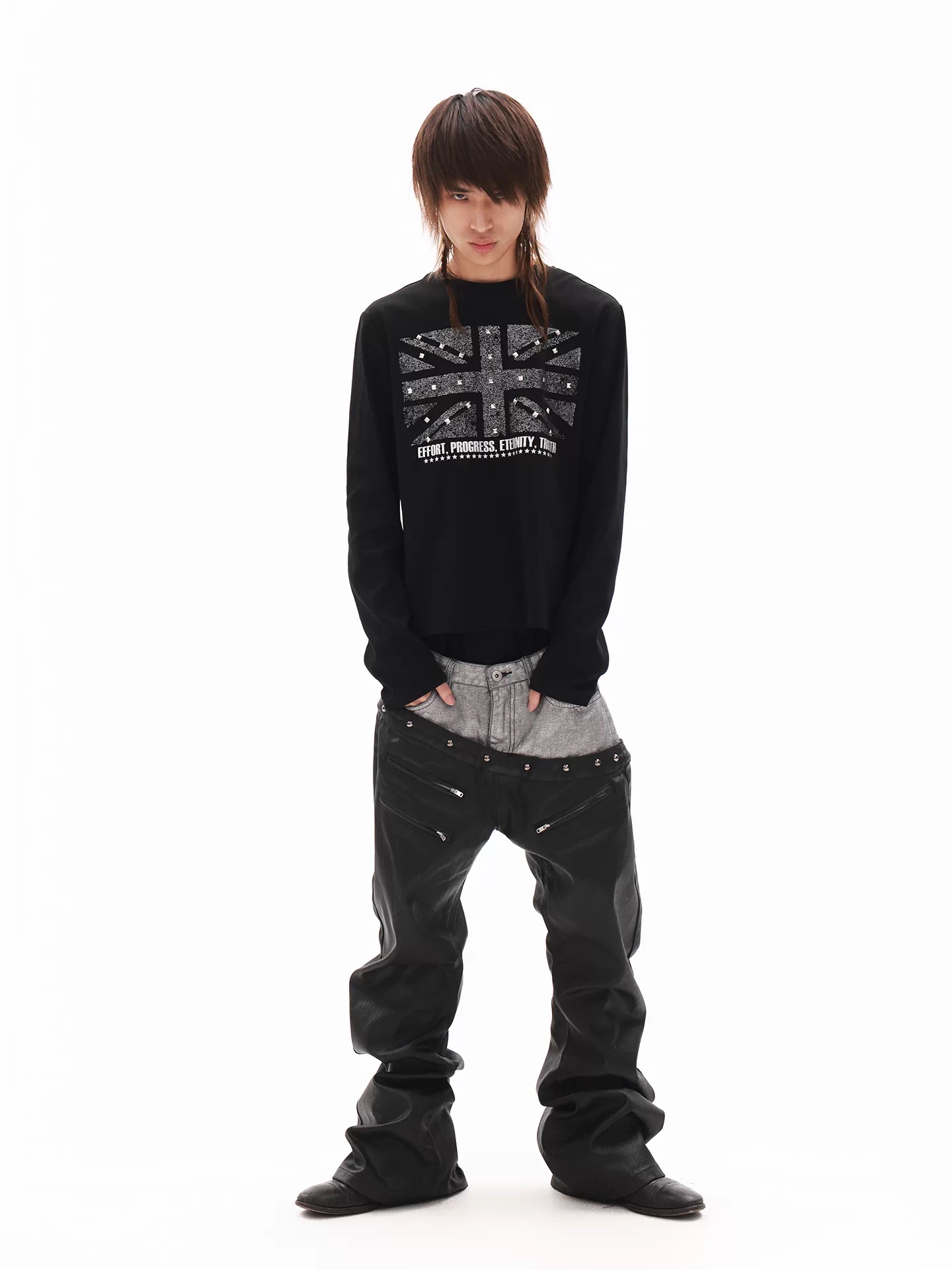 DETWONLINE™"Cross Banner"Long‑Sleeve Tee