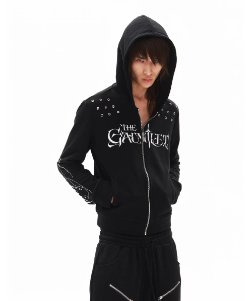 DETWONLINE™"Dark Gothic"Zip‑Up Hooded Jacket