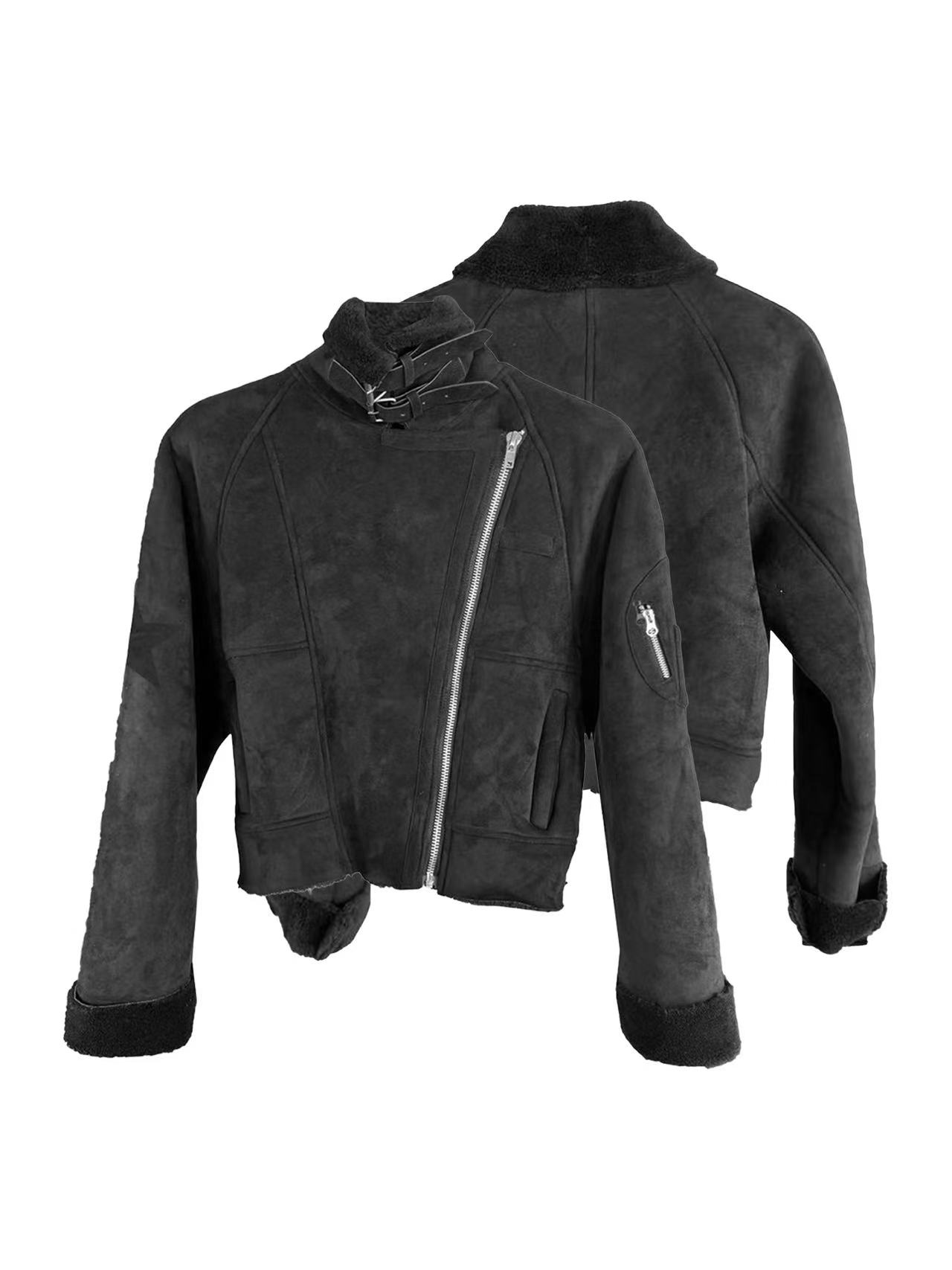 DETWONLINE™Leather suede coat