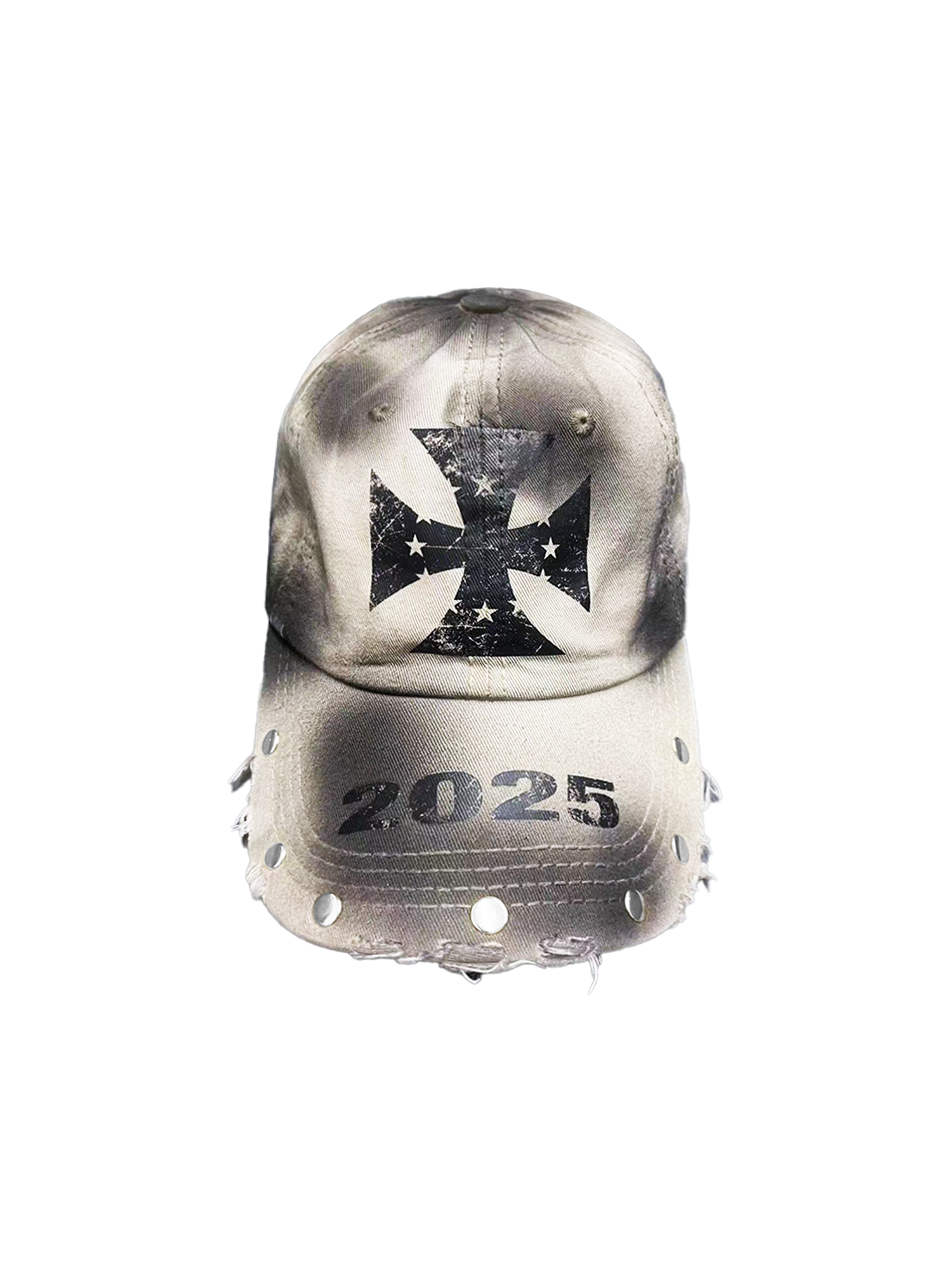 Baseball Cap with Cross Studs