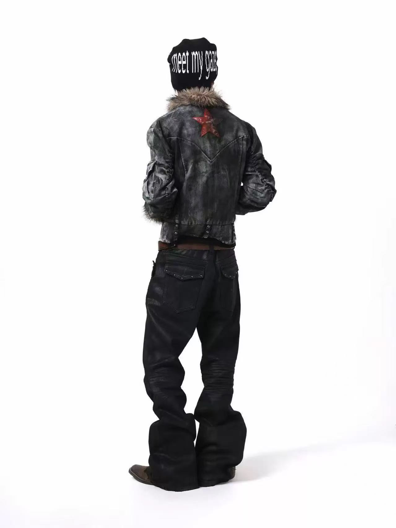 DETWONLINE™Rivet fur collar coat