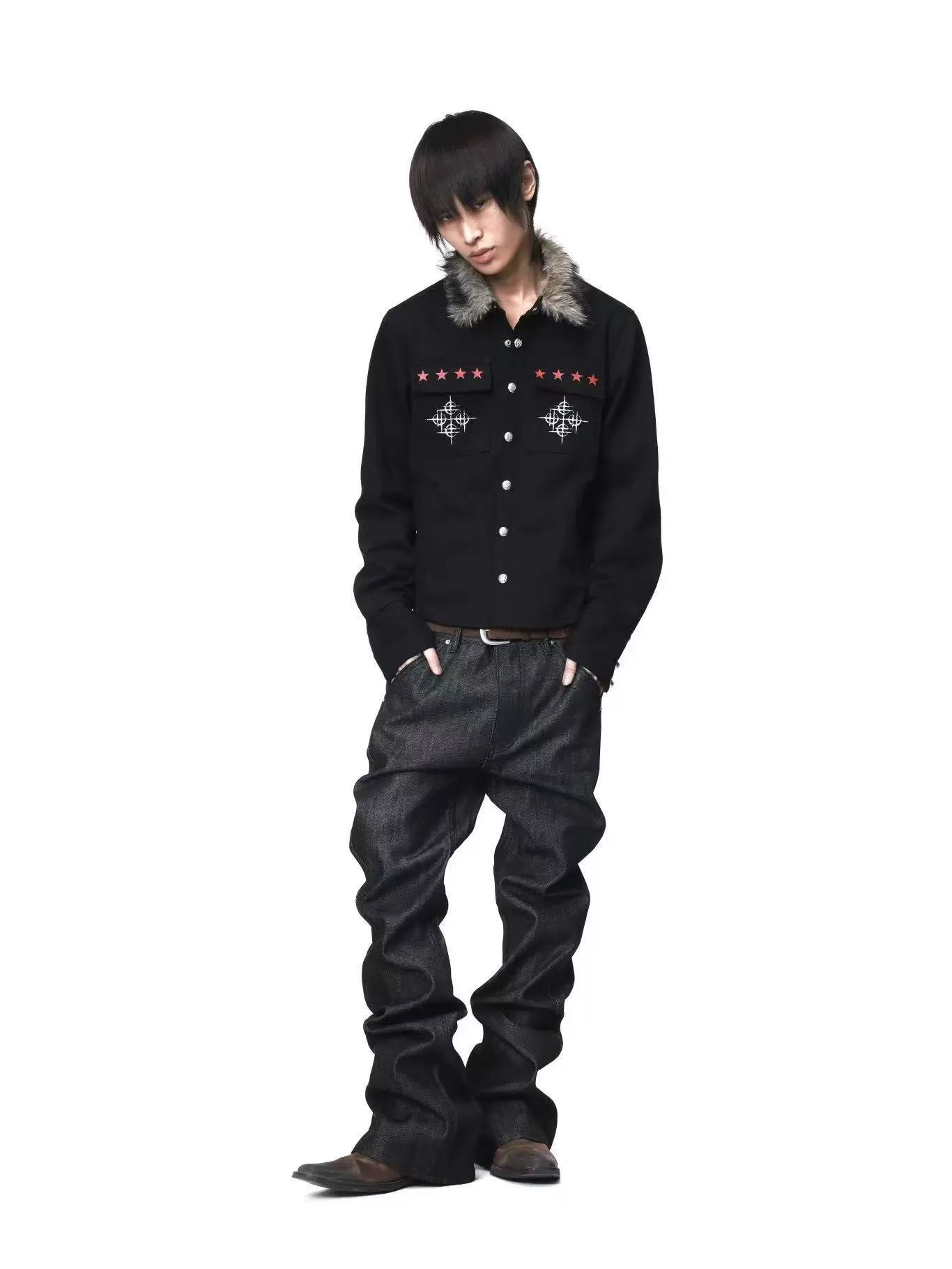 DETWONLINE™Red Star Slogan Jacket