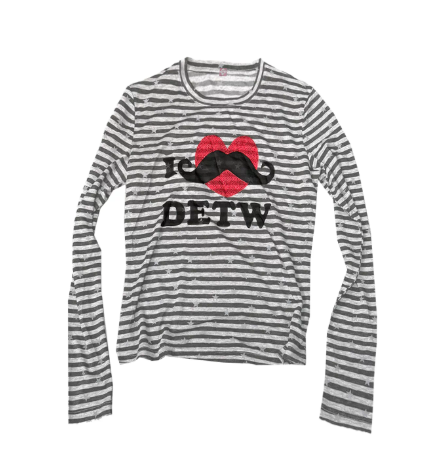 DETWONLINE™"I LOVE Mustache"Long‑Sleeve Tee