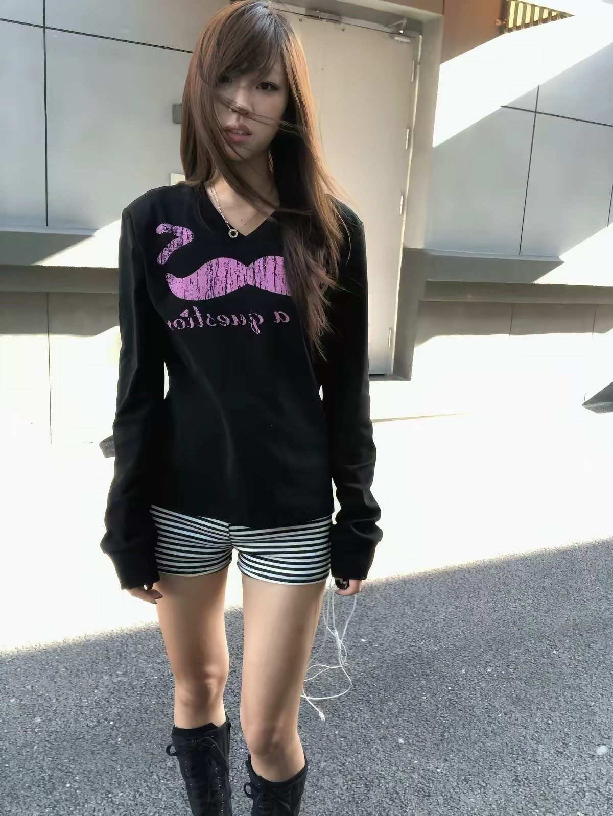 DETWONLINE™"Mustache"Long‑Sleeve Tee