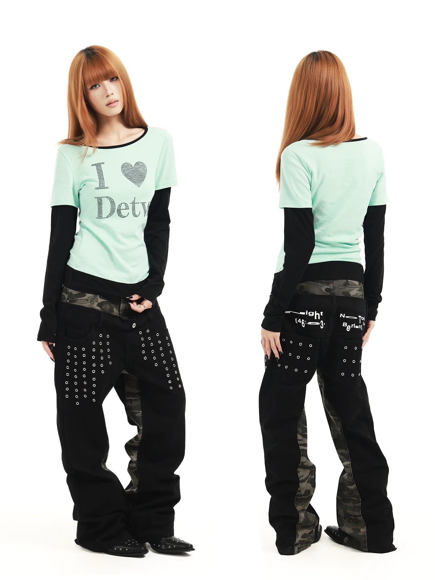 DETWONLINE™"I LOVE DETW"Long‑Sleeve T‑Shirt